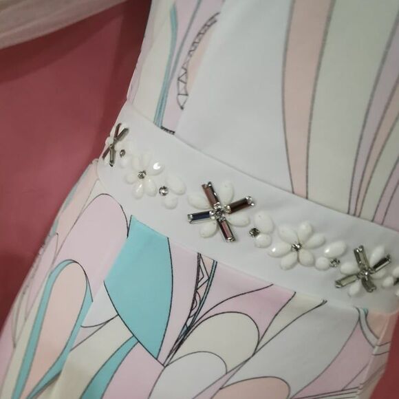 Rady Size Small Pastel Tank Dress Bodycon Rhinestone Bling Y2K Casual Party Prom - Picture 5 of 7